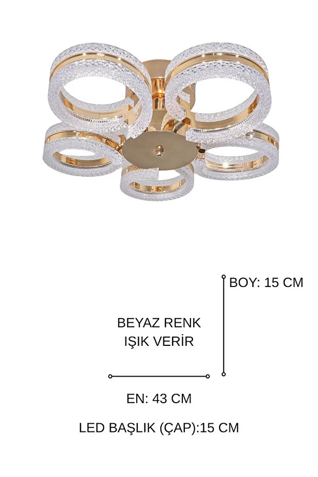 Ecrin Gold 5li Plafonyer Led Avize